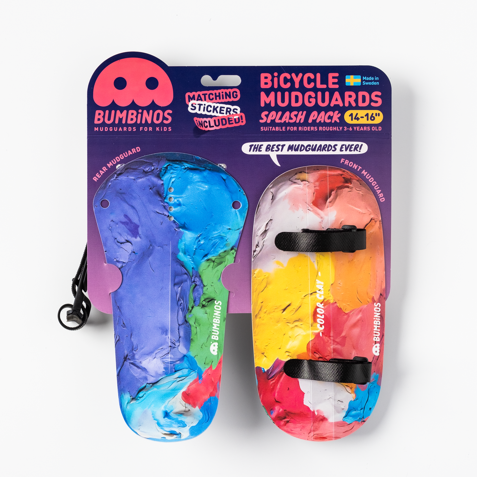 COLOR CLAY Splash Pack | Mudguards for Kids Bikes - BUMBiNOS - Mudguards for Kids