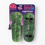 Bumbinos bicycle mudguards packaging with leaf design on a white background
