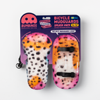 Bumbinos kid's bicycle mudguards for 14-16" bikes in packaging with colorful fur design on a white background 