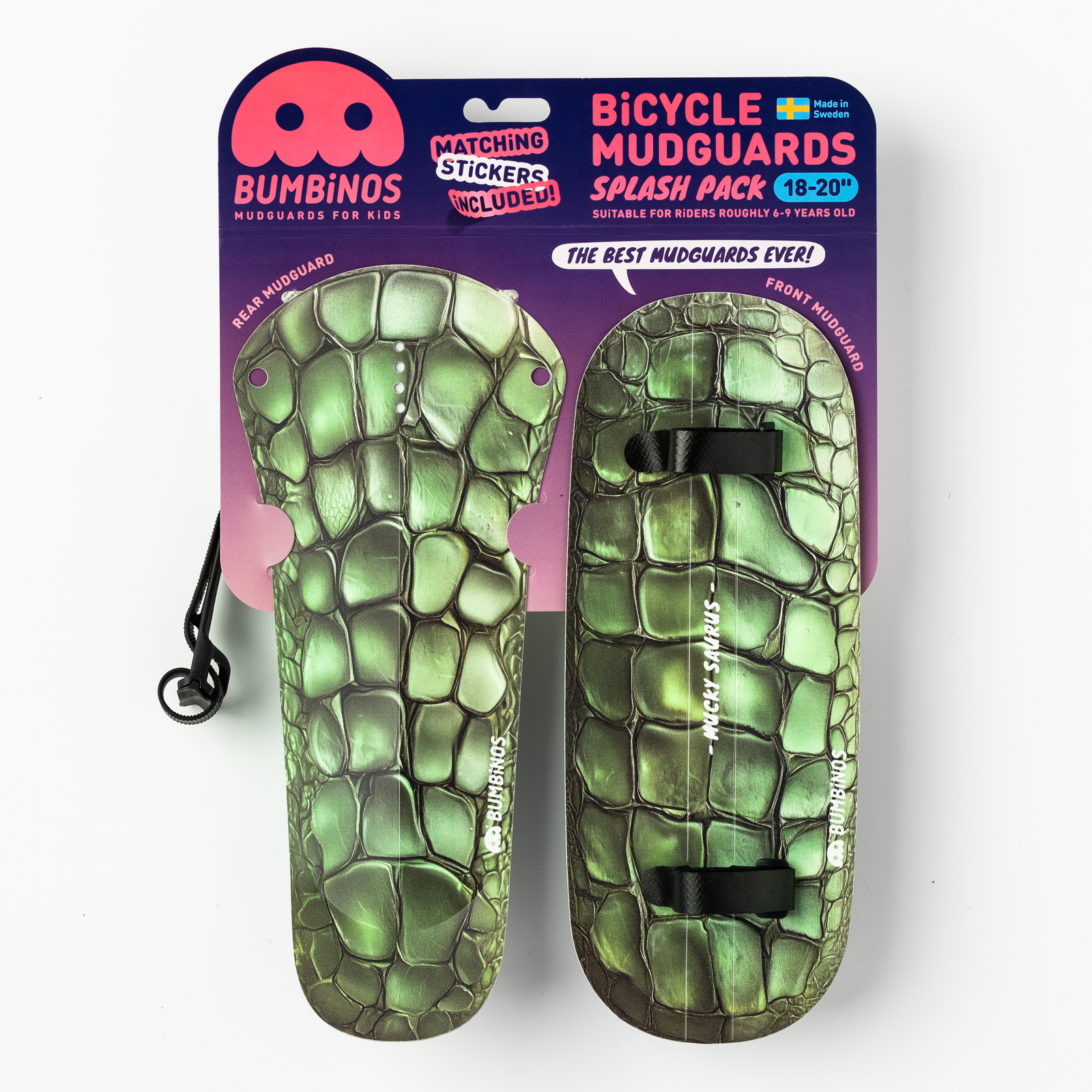 MUCKY SAURUS Splash Pack | Fenders for Kids Bikes - BUMBiNOS - Mudguards for Kids