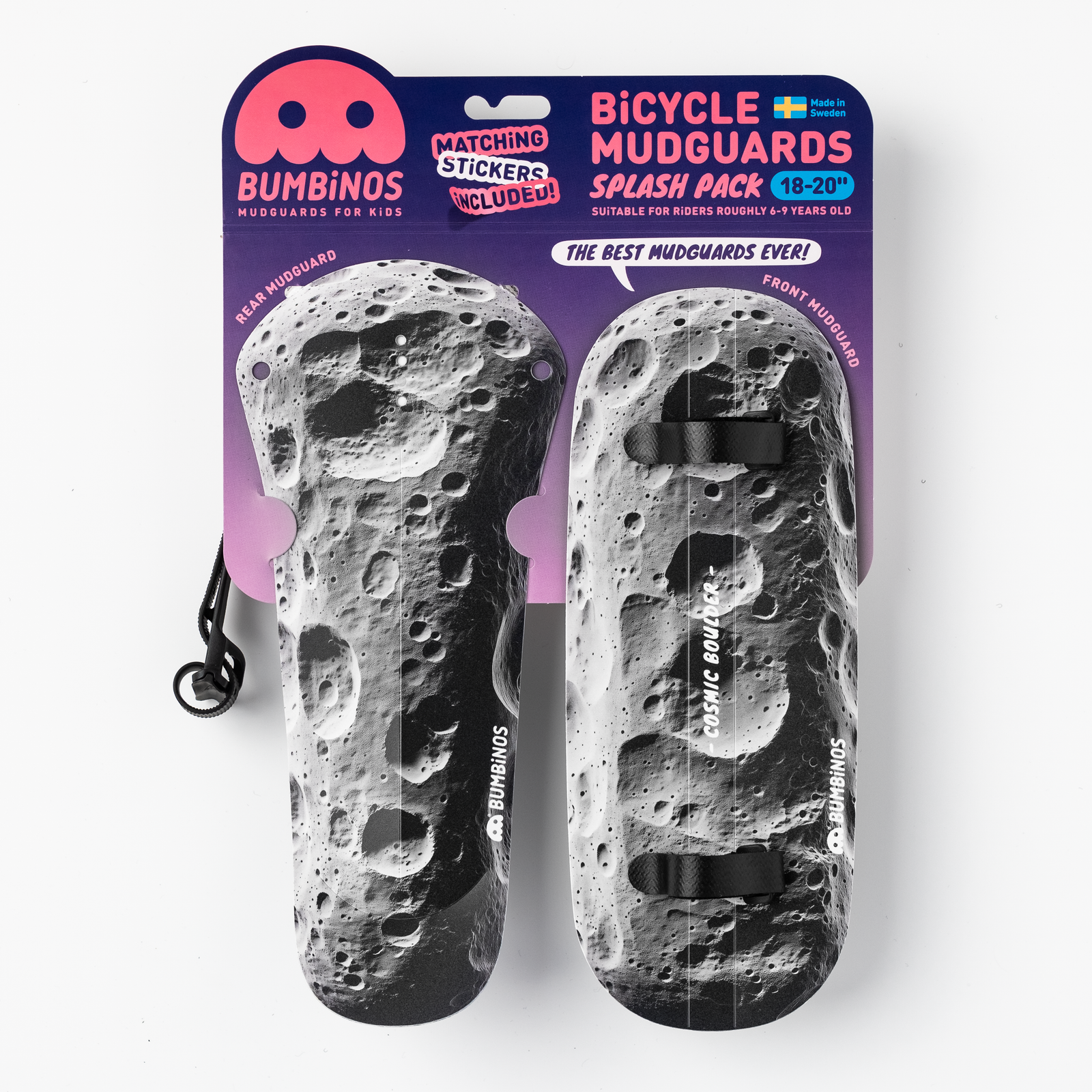 COSMIC BOULDER Splash Pack | Fenders for Kids Bikes - BUMBiNOS - Mudguards for Kids