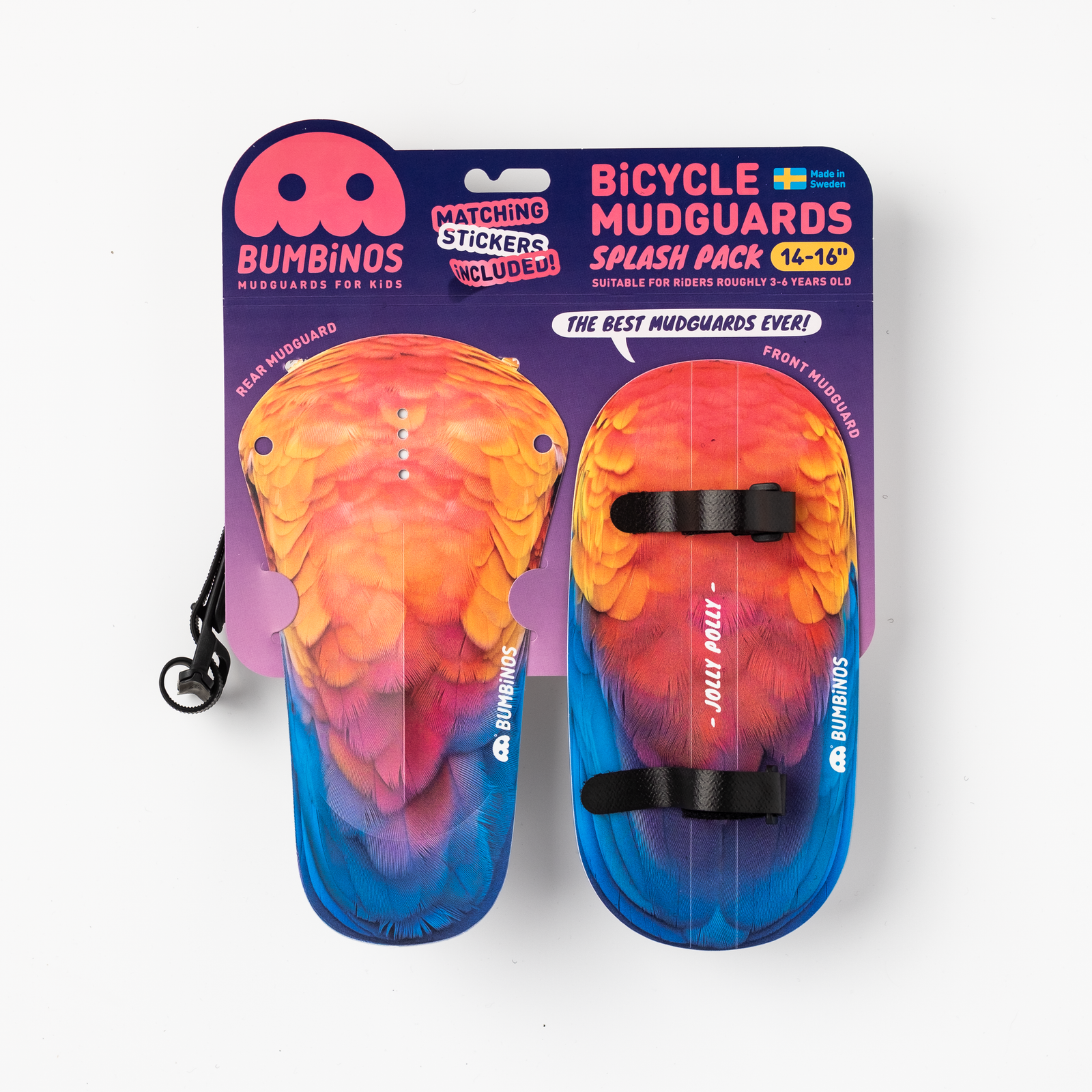 JOLLY POLLY Splash Pack | Fenders for Kids Bikes - BUMBiNOS - Mudguards for Kids
