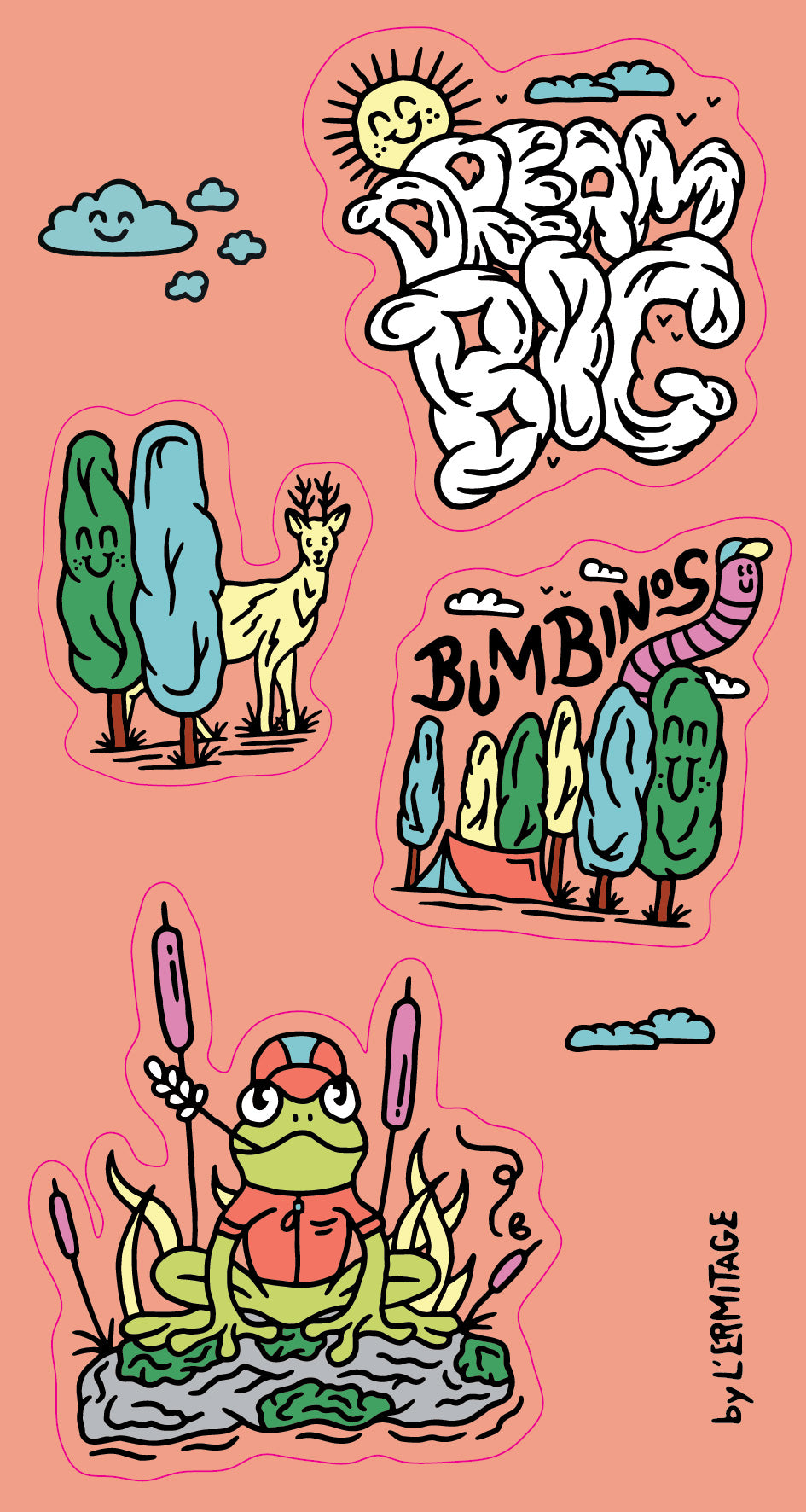 STICKERS - DREAM BiG - BUMBiNOS - Mudguards for Kids